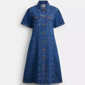 Coach denim midi dress size 8
